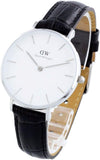 Daniel Wellington Classic Petite Reading White Dial Black Leather Strap Watch For Women - DW00100185 Authentic Buy Shop Now