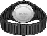 Hugo Boss Steer Chronograph Brown Dial Black Steel Strap Watch For Men - 1514043 Authentic Buy Shop Now