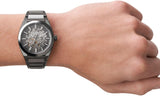 Fossil Everett Automatic Skeleton Grey Dial Grey Steel Strap Watch for Men - ME3206 Authentic Buy Shop Now
