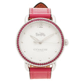 Coach Delancey White Dial Red Leather Strap Watch for Women - 14502879 Authentic Buy Shop Now