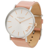 Coach Perry White Dial Pink Leather Strap Watch for Women - 14503128 Authentic Buy Shop Now