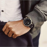 Daniel Wellington Classic Reading Black Dial Black Leather Strap Watch For Men - DW00100129 Authentic Buy Shop Now