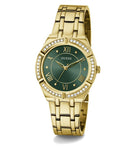 Guess Cosmo Diamonds Green Dial Gold Steel Strap Watch for Women - GW0033L8 Authentic Buy Shop Now