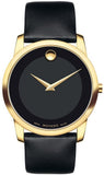 Movado Museum Black Dial Black Leather Strap Watch For Men - 606876 Authentic Buy Shop Now