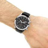 Hugo Boss Aero Chronograph Black Dial Black Leather Strap Watch for Men - 1513770 Authentic Buy Shop Now
