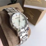 Burberry The City Diamonds Silver Dial Silver Steel Strap Watch for Women - BU9125 Authentic Buy Shop Now