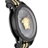 Versace Palazzo Empire Black Dial Two Tone Steel Strap Watch for Men - VERD01119 Authentic Buy Shop Now