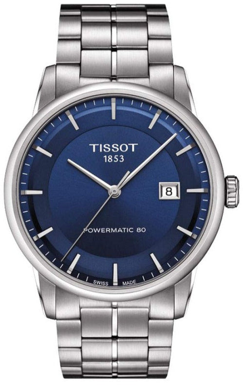 Tissot Luxury Powermatic 80 Blue Dial Silver Steel Strap Watch For Men - T086.407.11.041.00 Authentic Buy Shop Now