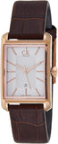 Calvin Klein Window White Dial Brown Leather Strap Watch for Women - K2M23620 Authentic Buy Shop Now