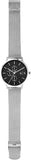 Armani Exchange Cayde Chronograph Black Dial Silver Mesh Strap Watch For Men - AX2714 Authentic Buy Shop Now