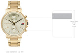 Tommy Hilfiger Daniel White Dial Gold Steel Strap Watch for Men - 1710415 Authentic Buy Shop Now