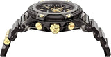 Versace Icon Active Chronograph Black Dial Black Steel Strap Watch for Men - VEZ700421 Authentic Buy Shop Now
