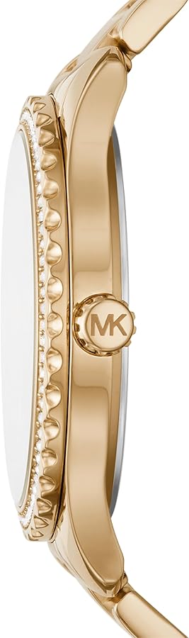 Michael Kors Layton Chronograph Brown Dial Gold Steel Strap Watch For Women - MK7296 Authentic Buy Shop Now