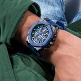 Guess Formula Multifunction Blue Dial Blue Silicone Strap Watch For Men - GW0579G3 Authentic Buy Shop Now