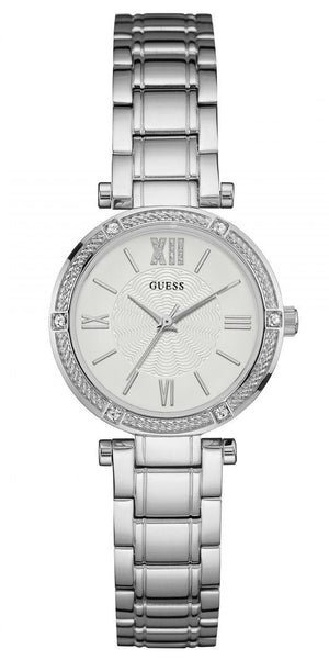 Guess Park Ave White Dial Silver Steel Strap Watch for Women - W0767L1 Authentic Buy Shop Now