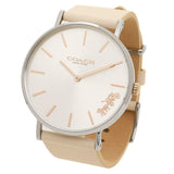 Coach Perry White Dial White Leather Strap Watch for Women - 14503117 Authentic Buy Shop Now