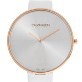 Calvin Klein Full Moon White Dial White Leather Strap Watch for Women - K8Y236L6 Authentic Buy Shop Now