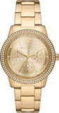 Michael Kors Tibby Chronograph Gold Dial Gold Steel Strap Watch For Women - MK6927 Authentic Buy Shop Now