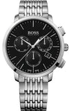 Hugo Boss Associate Black Dial Silver Steel Strap Watch for Men - 1513267 Authentic Buy Shop Now