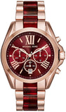 Michael Kors Bradshaw Burgundy Dial Two Tone Steel Strap Watch for Women - MK6270 Authentic Buy Shop Now