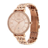 Fossil Jacqueline Rose Gold Dial Rose Gold Steel Strap Watch for Women - ES3546 Authentic Buy Shop Now