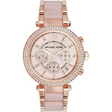Michael Kors Parker Pink Dial Two Tone Steel Strap Watch for Women - MK5896 Authentic Buy Shop Now