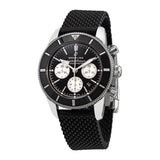Breitling Superocean Heritage B01 Chronograph 44 Black Dial Black Mesh Bracelet Watch for Men - AB0162121B1S1 Authentic Buy Shop Now
