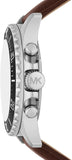 Michael Kors Everest Chronograph Black Dial Blue Leather Strap Watch For Men - MK9091 Authentic Buy Shop Now