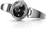 Gucci Guccissima Black Dial Silver Steel Strap Watch For Women - YA134301 Authentic Buy Shop Now