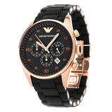 Emporio Armani Sportivo Black Dial Black Steel Strap Watch For Men - AR5905 Authentic Buy Shop Now
