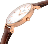 Daniel Wellington Classic Petite St Mawes White Dial Brown Leather Strap Watch For Women - DW00100231 Authentic Buy Shop Now