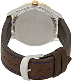 Versace Hellenyium GMT Blue Dial Brown Leather Strap Watch for Men - V11080017 Authentic Buy Shop Now