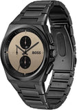 Hugo Boss Steer Chronograph Brown Dial Black Steel Strap Watch For Men - 1514043 Authentic Buy Shop Now