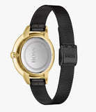 Hugo Boss Symphony Black Dial Black Mesh Bracelet Watch for Women - 1502601 Authentic Buy Shop Now