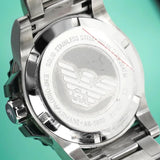 Emporio Armani Bracelet Collection Black Dial Silver Steel Strap Watch For Men - AR5970 Authentic Buy Shop Now