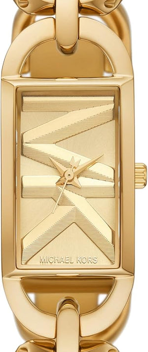 Michael Kors Empire Three Hand Gold Dial Gold Steel Strap Watch For Women - MK7406 Authentic Buy Shop Now