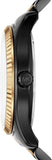 Michael Kors Lexington Quartz Black Dial Two Tone Steel Strap Watch For Men - MK8948 Authentic Buy Shop Now