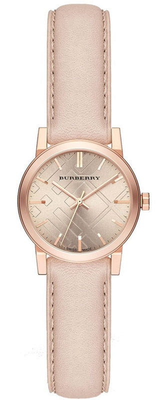 Burberry The City Gold Dial Beige Leather Strap Watch for Women - BU9210 Authentic Buy Shop Now