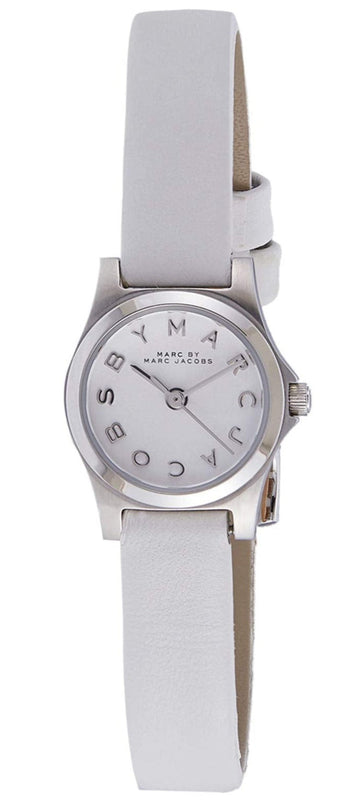 Marc Jacobs Henry Dinky White Dial White Leather Strap Watch for Women - MBM1234 Authentic Buy Shop Now