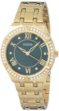Guess Cosmo Diamonds Green Dial Gold Steel Strap Watch for Women - GW0033L8 Authentic Buy Shop Now