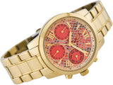 Guess Mini Sunrise Quartz Analog Orange Dial Gold Steel Strap Watch For Women - W0448L7 Authentic Buy Shop Now