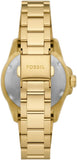 Fossil Blue Dive Three Hand White Dial Gold Steel Strap Watch For Women - ES5350 Authentic Buy Shop Now