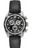 Versace V Ray Chronograph Quartz Black Dial Black Leather Strap Watch For Men - VE2I00121 Authentic Buy Shop Now