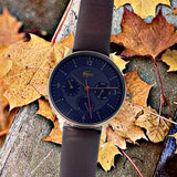 Lacoste Club Blue Dial Brown Leather Strap Watch for Men - 2011141 Authentic Buy Shop Now