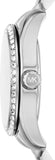 Michael Kors Lexington Lux Three Hand Mother of Pearl Silver Dial Silver Steel Strap Watch for Women - MK7445 Authentic Buy Shop Now
