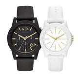 Armani Exchange Outerbanks Chronograph Black Dial Black Steel Strap Watch For Men - AX7105 Authentic Buy Shop Now