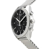 Tissot PR 100 Chronograph Black Dial Silver Mesh Bracelet Watch For Men - T101.417.11.051.01 Authentic Buy Shop Now