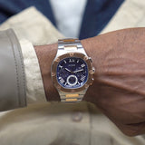 Guess Headliner Multifunction Blue Dial Two Tone Steel Strap Watch For Men - GW0572G4 Authentic Buy Shop Now