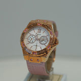 Guess Limelight Quartz Analog White Dial Pink Leather Strap Watch For Women - W0775l3 Authentic Buy Shop Now