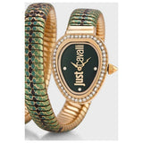 Just Cavalli Doppio Green Dial Multicolor Steel Strap Watch for Women - JC1L163M0055 Authentic Buy Shop Now